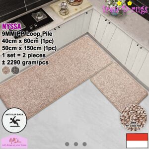 Tren-D-rugs 2pcs Keset Kaki polos solid anti slip