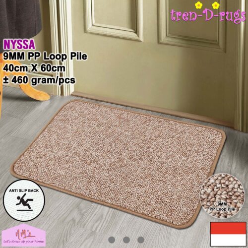 Tren-D-rugs Keset kaki polos solid anti slip 40 x 60 cm