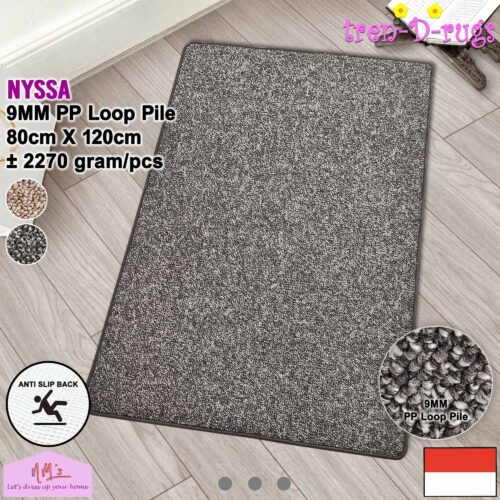 Tren-D-rugs Karpet polos solid anti slip 80 x 120 cm