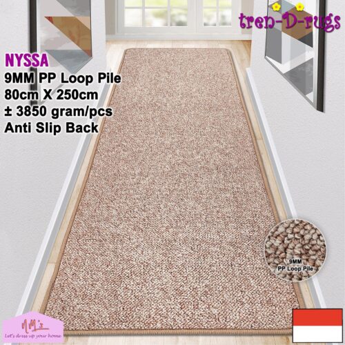 Tren-D-rugs Karpet polos solid anti slip 80 x 250 cm