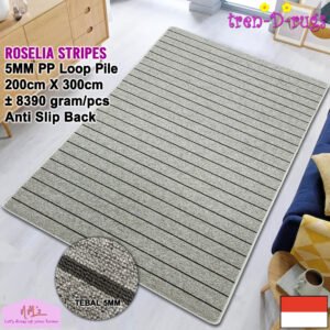 Tren-D-rugs Karpet stripes line anti slip 200 cm x 300 cm