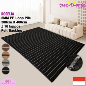Tren-D-rugs Karpet stripes line anti slip 300 cm x 400 cm