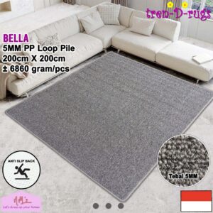 Tren-D-rugs Karpet polos anti slip 200 x 200 cm