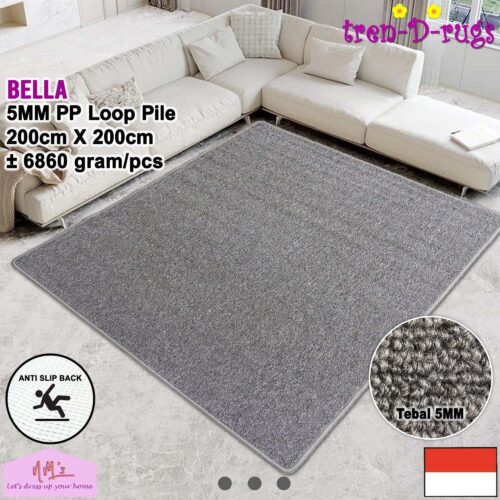 Tren-D-rugs Karpet polos anti slip 200 x 200 cm