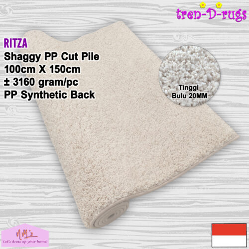 Tren-D-rugs Shaggy Karpet bulu tebal permadani 100 x 150 cm