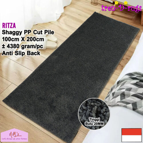 Tren-D-rugs Shaggy Karpet bulu tebal permadani 100 x 200 cm