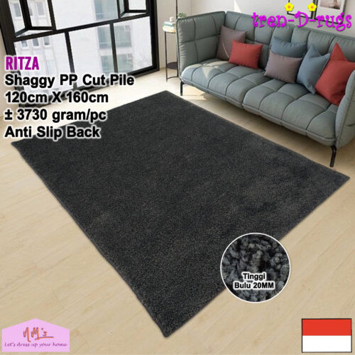 Tren-D-rugs Shaggy Karpet bulu tebal permadani 120 x 160 cm