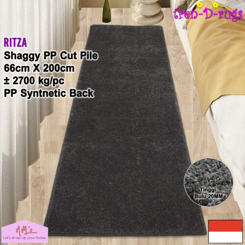 Tren-D-rugs Shaggy Karpet bulu tebal permadani 66 x 200 cm