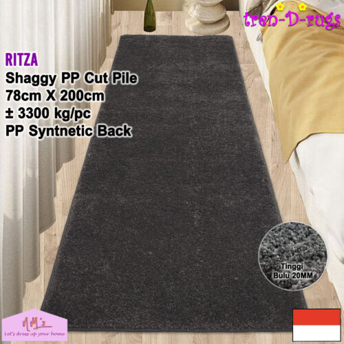 Tren-D-rugs Shaggy Karpet bulu tebal permadani 78 x 200 cm