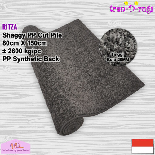 Tren-D-rugs Shaggy Karpet bulu tebal permadani 80 x 150 cm
