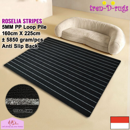 Tren-D-rugs Karpet stripes line anti sllip 160 x 225 cm