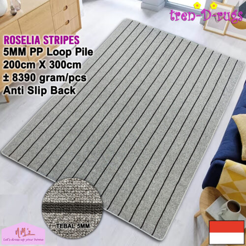 Tren-D-rugs Karpet stripes line anti sllip 200 x 300 cm