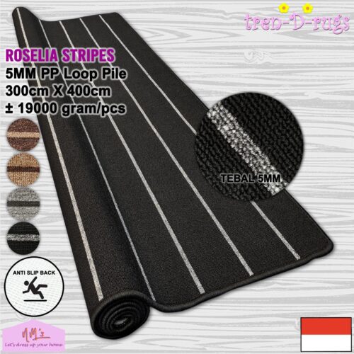 Tren-D-rugs Karpet stripes line anti sllip 300 x 400 cm