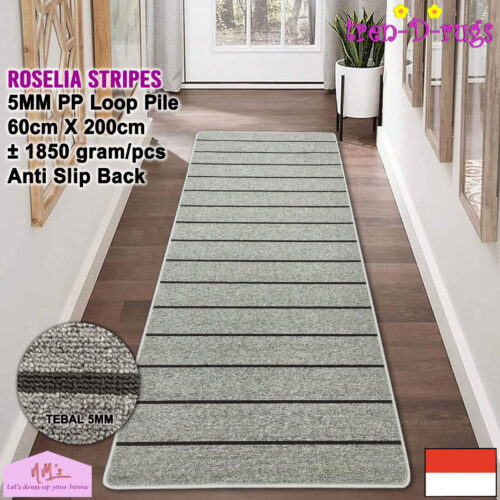 Tren-D-rugs Karpet stripes line anti sllip 60 x 200 cm