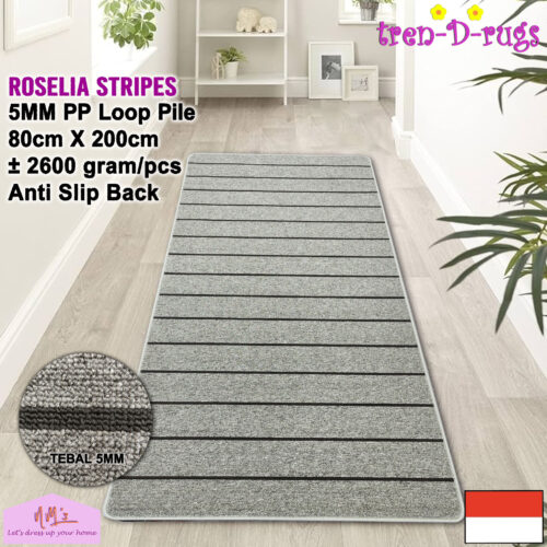 Tren-D-rugs Karpet stripes line anti sllip 80 x 200 cm