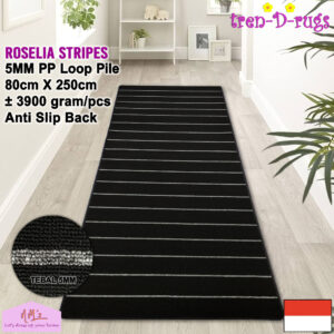 Tren-D-rugs Karpet stripes line anti sllip 80 x 250 cm