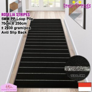 Tren-D-rugs Karpet stripes line anti slip 70 cm x 250 cm
