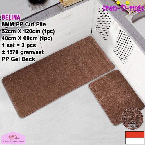 Tren-D-rugs 2 pcs keset kaki polos tebal halus