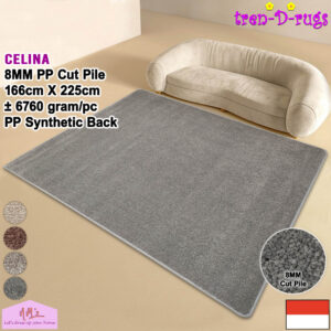 Tren-D-rugs karpet tebal polos bulu halus 166x225 cm