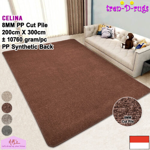 Tren-D-rugs karpet tebal polos bulu halus 200x300 cm