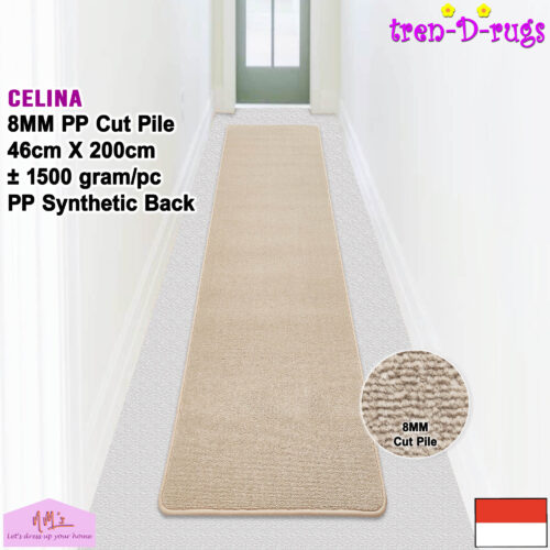 Tren-D-rugs keset tebal polos bulu halus 46x200 cm