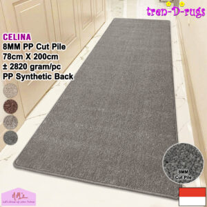 Tren-D-rugs karpet tebal polos bulu halus 78x200 cm