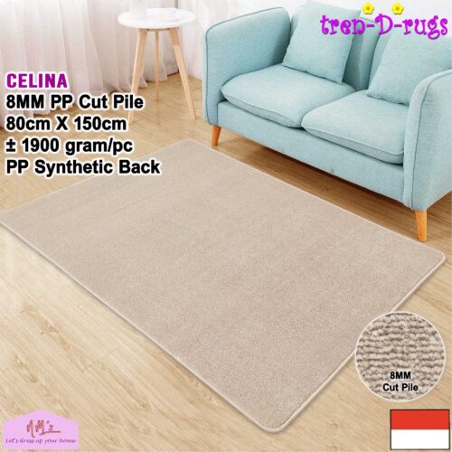 Tren-D-rugs karpet tebal polos bulu halus 80x150 cm