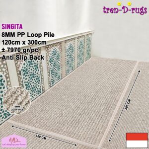 Tren-D-rugs Singita Karpet Polos Salur Stripes 120 x 300 cm