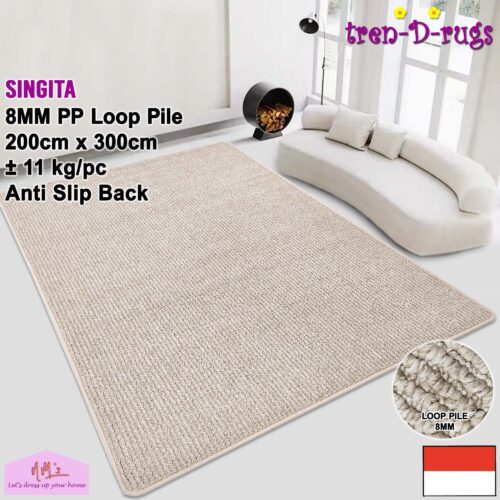 Tren-D-rugs Singita Karpet Polos Salur Stripes 200 x 300 cm