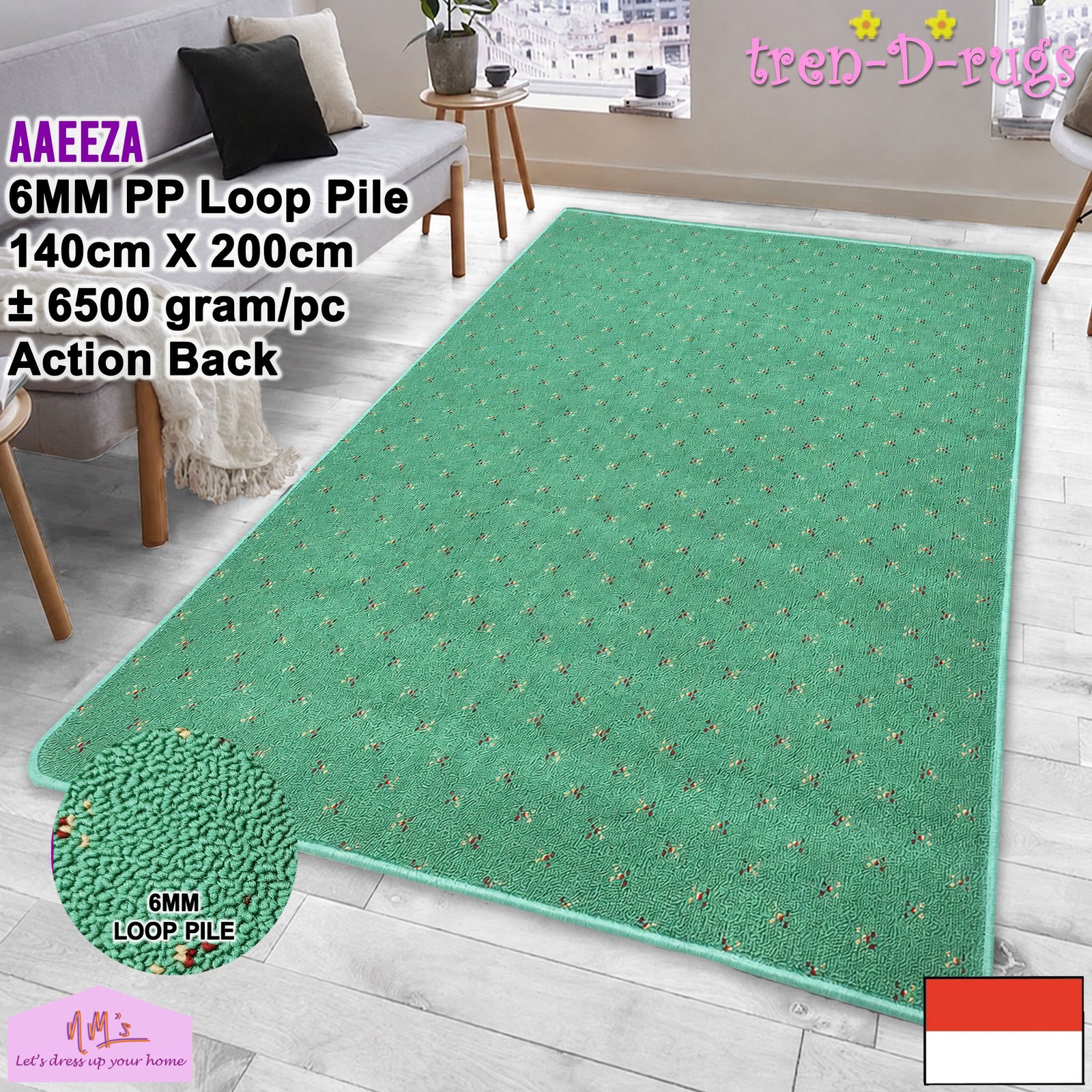 Tren-D-rugs karpet tufted permadani bulu 150 cm x 200 cm