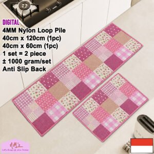 Tren-D-rugs Keset 2 pcs set motif digital 40 cm x 120 cm