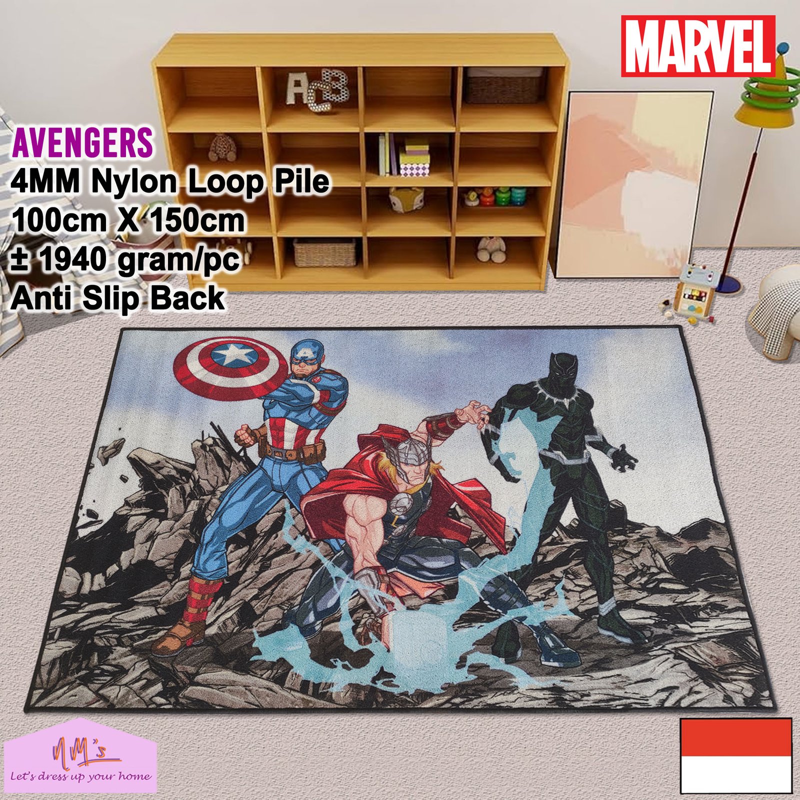Karpet Marvel Avengers Official Merchandise 100 cm x 150 cm