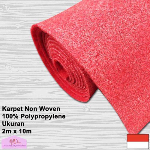 Karpet non woven polos 1roll 2mx10m tebal 2m - nms
