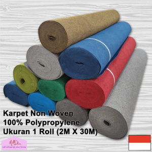 Karpet non woven polos 1roll tebal 2mm - nms