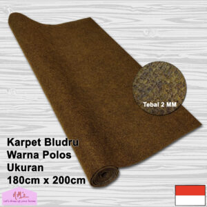 Karpet non woven polos 180x200cm tebal 2mm - nms