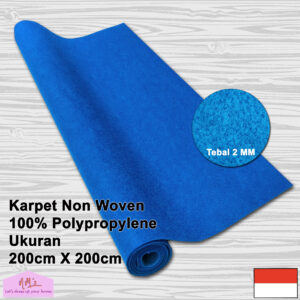 Karpet non woven polos 200x200cm tebal 2mm - nms