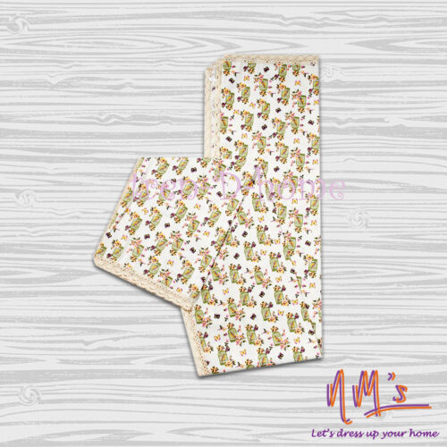 Tren-D-home taplak meja kulkas katun motif nordic 150x230cm - Gambar 3