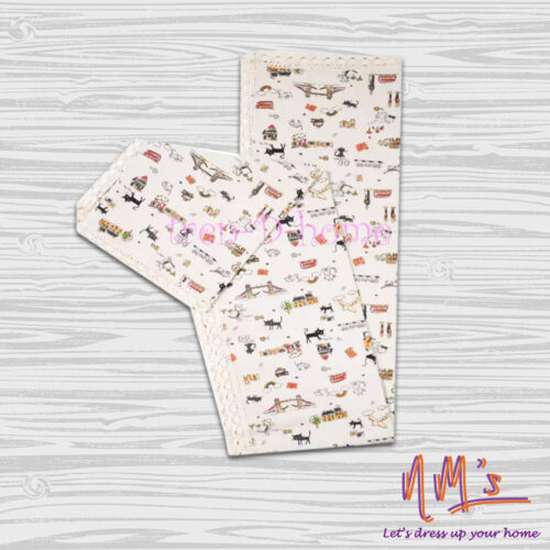 Tren-D-home taplak meja kulkas katun motif nordic 150x230cm - Gambar 10