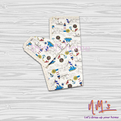 Tren-D-home taplak meja kulkas katun motif nordic 150x230cm - Gambar 12