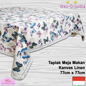 Tren-D-home taplak meja kulkas katun motif nordic 77x77cm
