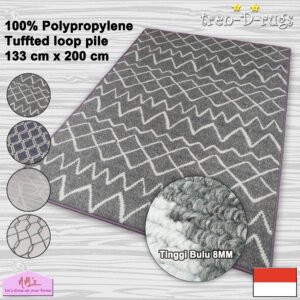 Tren-D-rugs karpet motif sweden scandinavian 133 cm x 200 cm