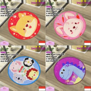 Keset round jumbo alas kaki diameter 60 cm x 60 cm