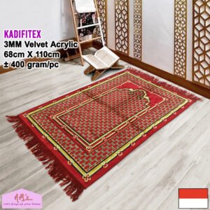 Sajadah kadifitex turkey beludru motif 68 cm x 110 cm