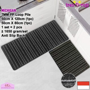 Tren-D-rugs keset michigan stripes 2 pcs 50 cm x 120 cm