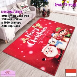 Tren-D-rugs Karpet Motif Christmas Natal 100 cm x 150 cm