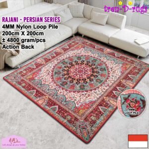 Tren-D-rugs Karpet eropa vintage abstrak 200 cm x 200 cm