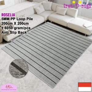 Tren-D-rugs Karpet motif salur garis stripes 200 x 200 cm