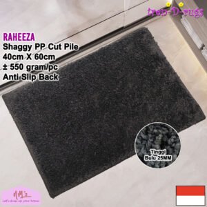 Tren-D-rugs keset kaki shaggy polos anti slip 40 cm x 60 cm