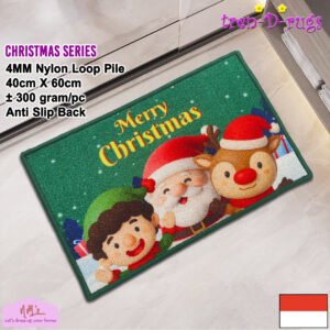 Tren-D-rugs Keset kaki motif natal christmas 40 cm x 60 cm