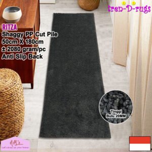 Tren-D-rugs Karpet shaggy polos modern aesthetic 50 x 180 cm